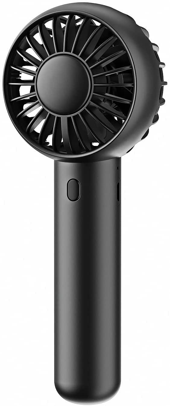 Gaiatop Mini Portable Fan, Powerful Hand Fan Cute Design 3 Speed Personal Small Desk Fan With Base, Lightweight Rechargeable Usb Handheld Fan For Girl, Women, Men, Indoor, Outdoor, 15 Cm, Pink