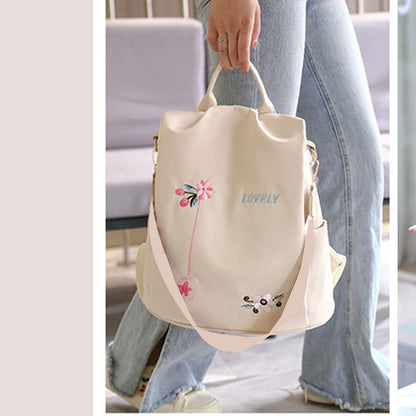 IRMAO 2021 New Flower Embroidered Artistic National Style Oxford Small Capacity Women's Bag Generation Backpack
