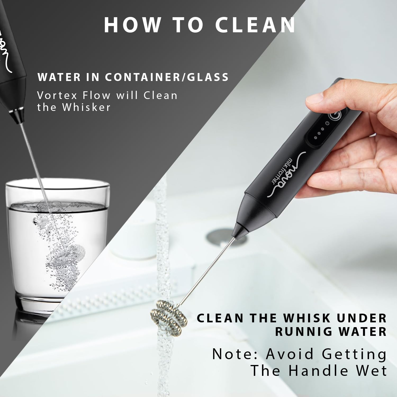 Coffee Frother Electric Rechargeable Coffee Maker Machine for Home Electric Coffee Frother Machine & Milk Whisker with Dual Spring Tech GetSetNova | 1 Year Warranty