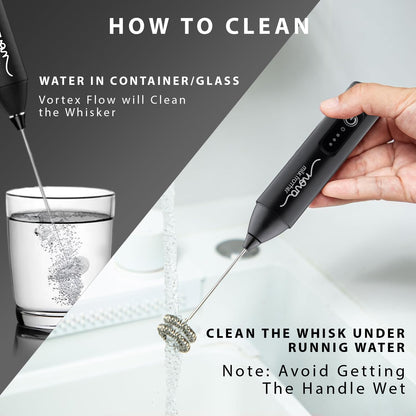 Coffee Frother Electric Rechargeable Coffee Maker Machine for Home Electric Coffee Frother Machine & Milk Whisker with Dual Spring Tech GetSetNova | 1 Year Warranty