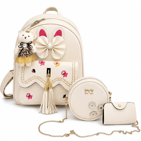 ShopyVid 3-Piece Mini Backpack Set for Women & Girls | Rakhi Gift for Sister | Raksha Bandhan Gift for Sister