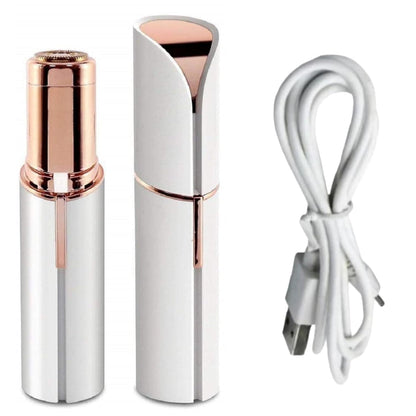 VIFERA 2-in-1 Eyebrow Trimmer for Women - Facial Hair Removal Machine For Women - Face,Upper Lips,Cheek, Chin and Nose Hair Trimmer, USB RECHARGEABLE Epilator With Light(2IN1 White)