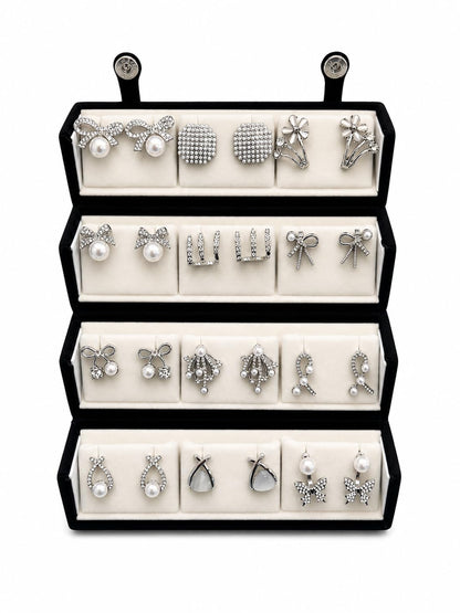 Shining Diva Fashion 12 Pairs Set Earrings for Women Girls with Stylish Organizer Box | Valentine Birthday Rakshabandhan Gifts for Girls Girlfriend Wife Sister