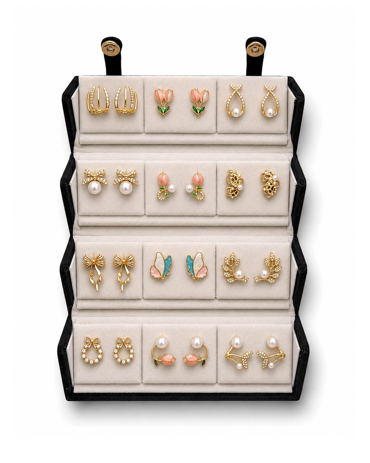 Shining Diva Fashion 12 Pairs Set Earrings for Women Girls with Stylish Organizer Box | Valentine Birthday Rakshabandhan Gifts for Girls Girlfriend Wife Sister