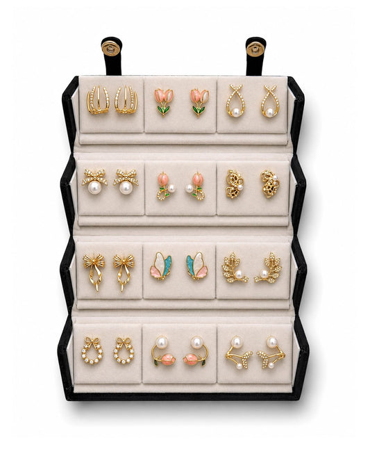 Shining Diva Fashion 12 Pairs Set Earrings for Women Girls with Stylish Organizer Box | Valentine Birthday Rakshabandhan Gifts for Girls Girlfriend Wife Sister