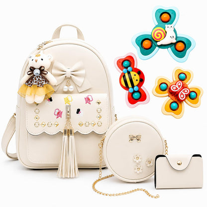 ShopyVid 3-Piece Mini Backpack Set for Women & Girls | Rakhi Gift for Sister | Raksha Bandhan Gift for Sister