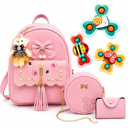 ShopyVid 3-Piece Mini Backpack Set for Women & Girls | Rakhi Gift for Sister | Raksha Bandhan Gift for Sister