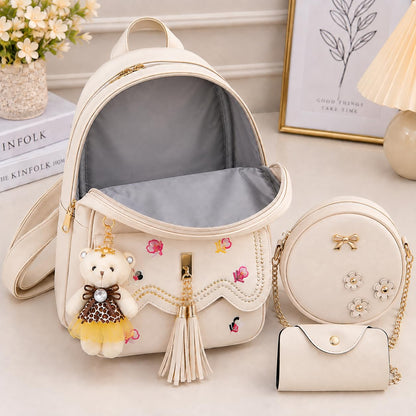 ShopyVid 3-Piece Mini Backpack Set for Women & Girls | Rakhi Gift for Sister | Raksha Bandhan Gift for Sister