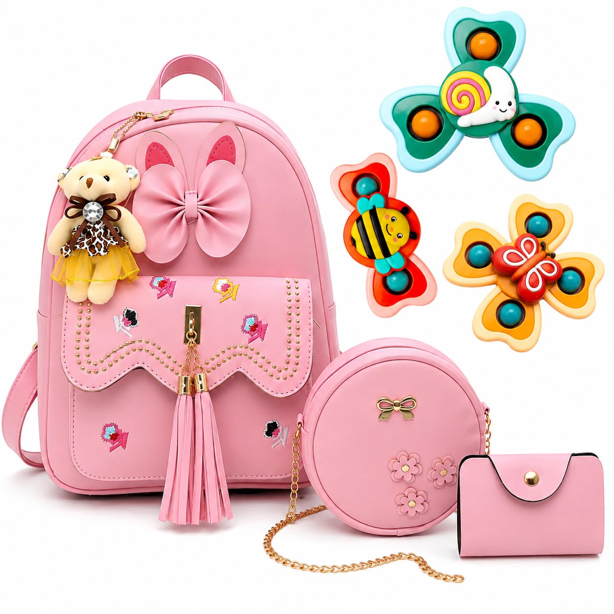 ShopyVid 3-Piece Mini Backpack Set for Women & Girls | Rakhi Gift for Sister | Raksha Bandhan Gift for Sister