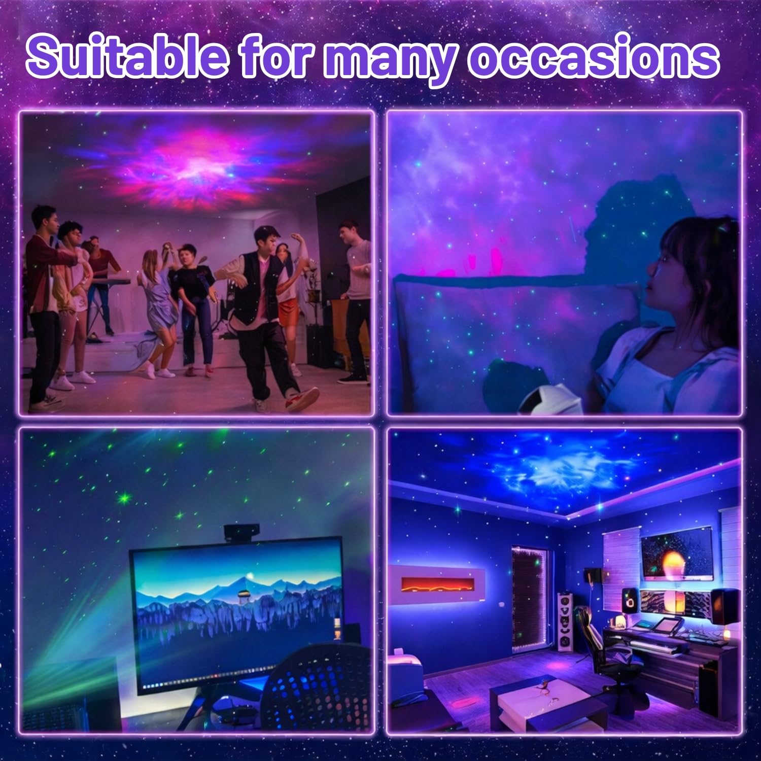 One94Store Space Projector Night Light – Nebula Star Projector with Remote Control, Space Lamp for Kid’s Bedroom, Gifts, Gaming Room, Home & Décor and Parties (Corded Electric)