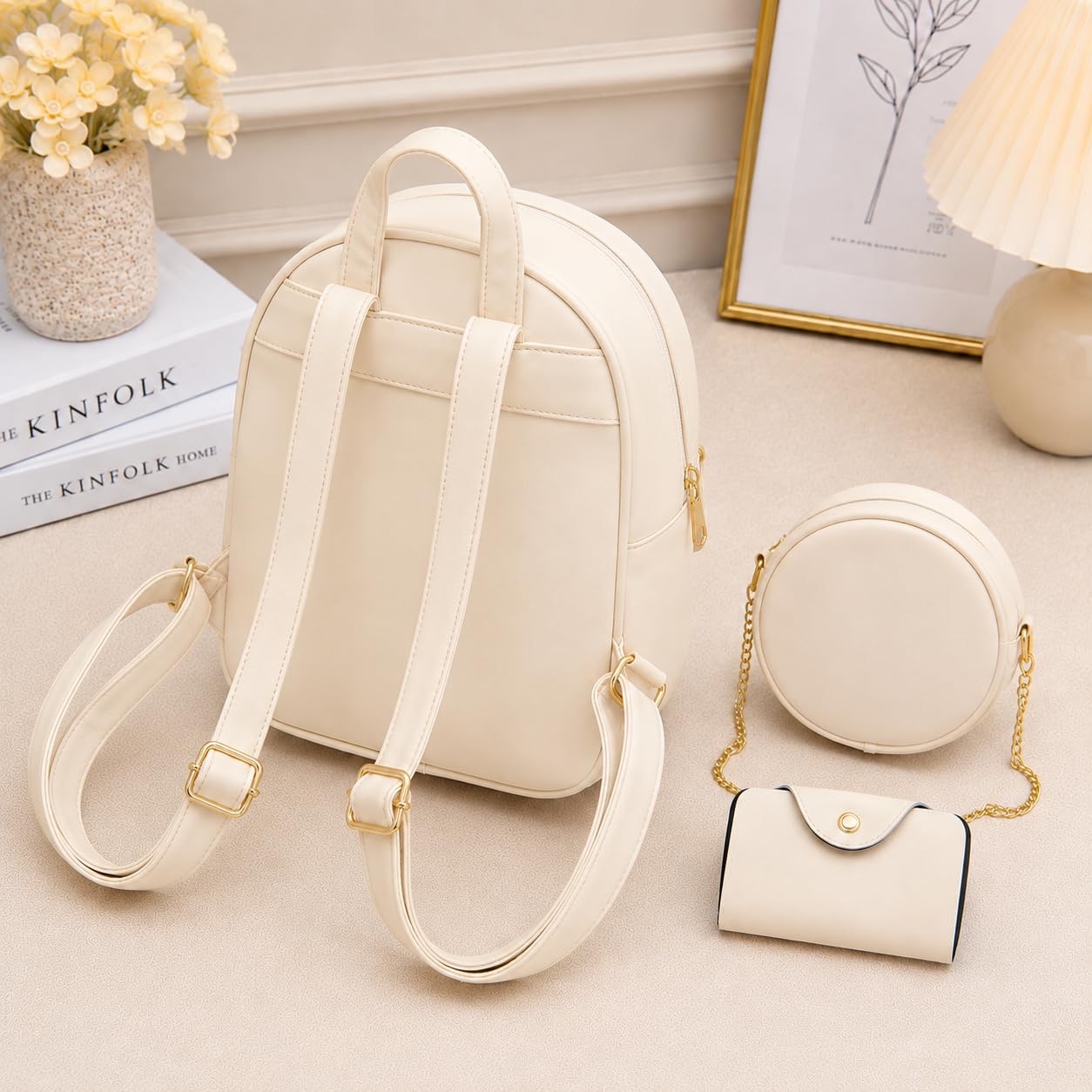 ShopyVid 3-Piece Mini Backpack Set for Women & Girls | Rakhi Gift for Sister | Raksha Bandhan Gift for Sister