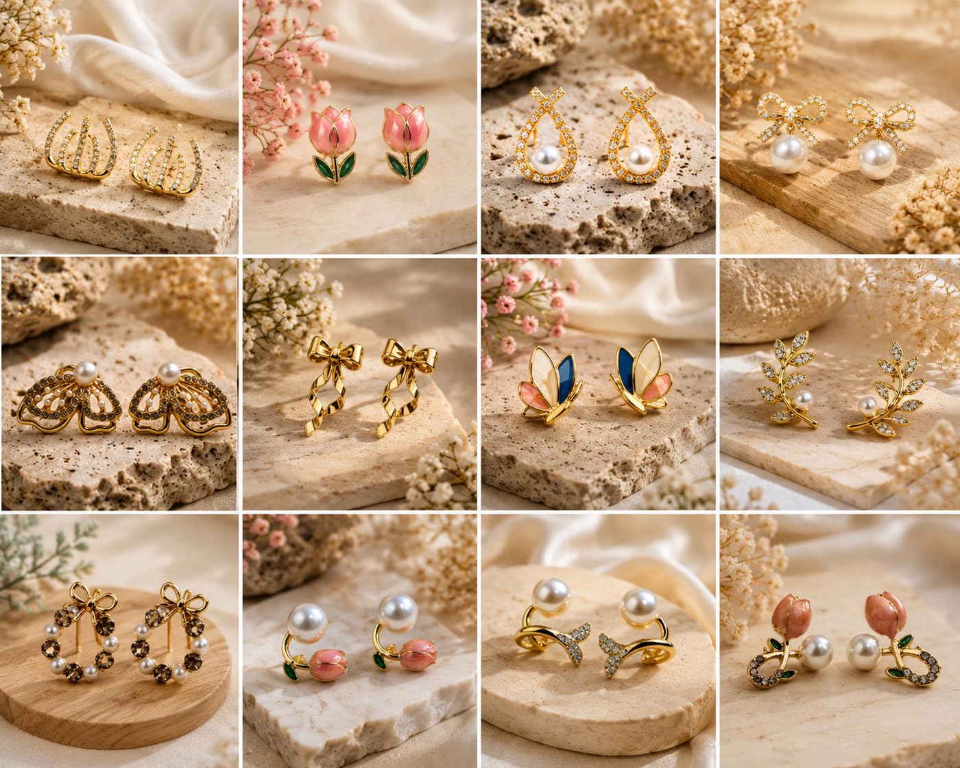 Shining Diva Fashion 12 Pairs Set Earrings for Women Girls with Stylish Organizer Box | Valentine Birthday Rakshabandhan Gifts for Girls Girlfriend Wife Sister