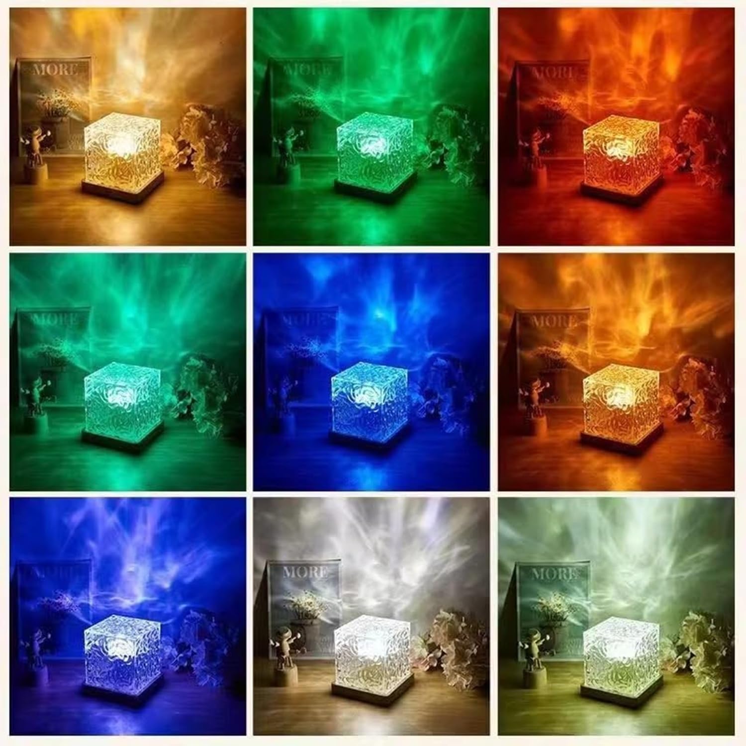Desidiya Universe Crystal Ball Night Light,2.4 Inch Glass Ball Night LED Lamp with Woodern Base,Decorations Gifts for Men,Women,Kids,Boys,Girls,Teens