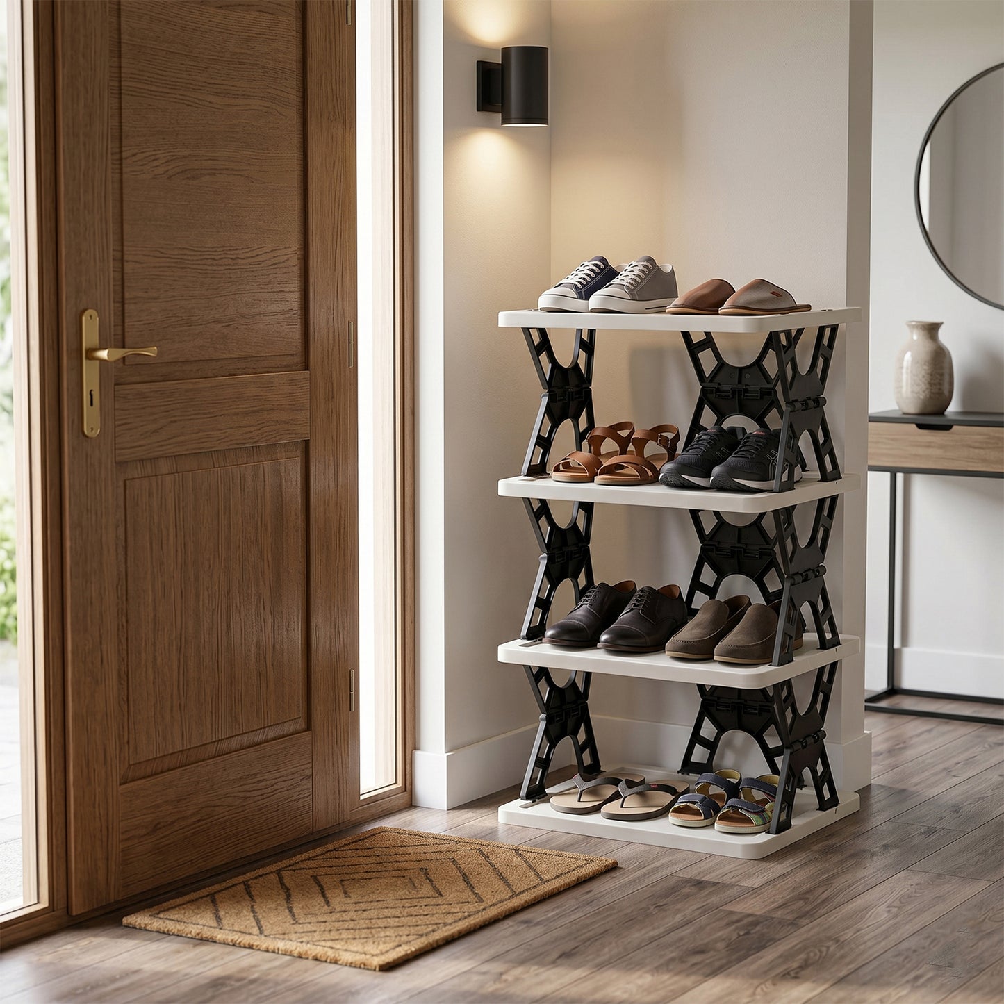 Multipurpose Foldable 4 Layer Storage Rack (1 Pc)