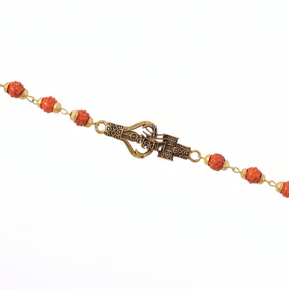 Mahakal Trishul Damru Rudraksha Rakhi Oxidized Pendant Rakhi For Brother (1 Pc)