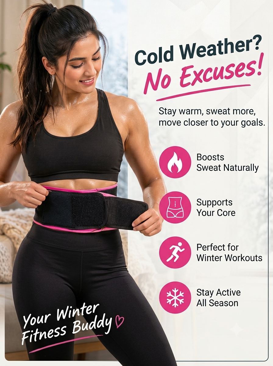 Adjustable Workout Sweat Belt – Waist Wrap