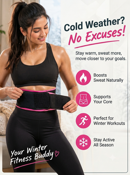 Adjustable Workout Sweat Belt – Waist Wrap